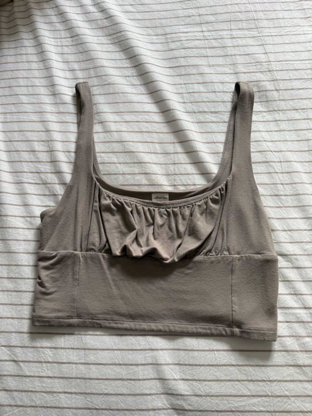 Wilfred Beige Scoop Neck Top